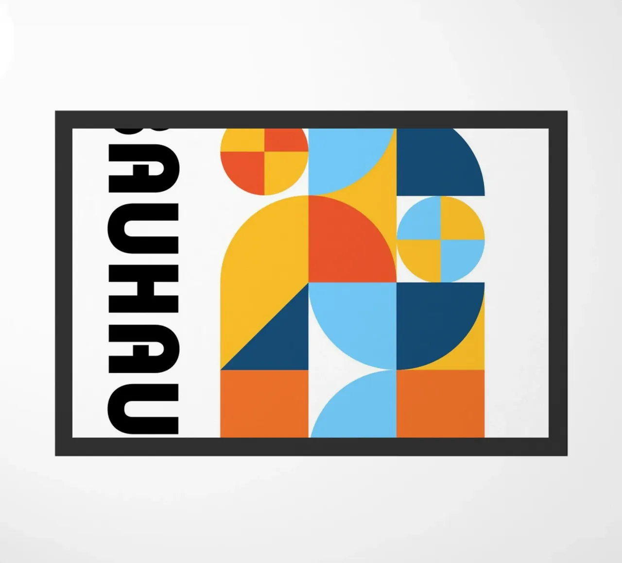 Bauhaus Geometric Pattern Abstract Print by Modernist Forms paillasson de NorwesClub