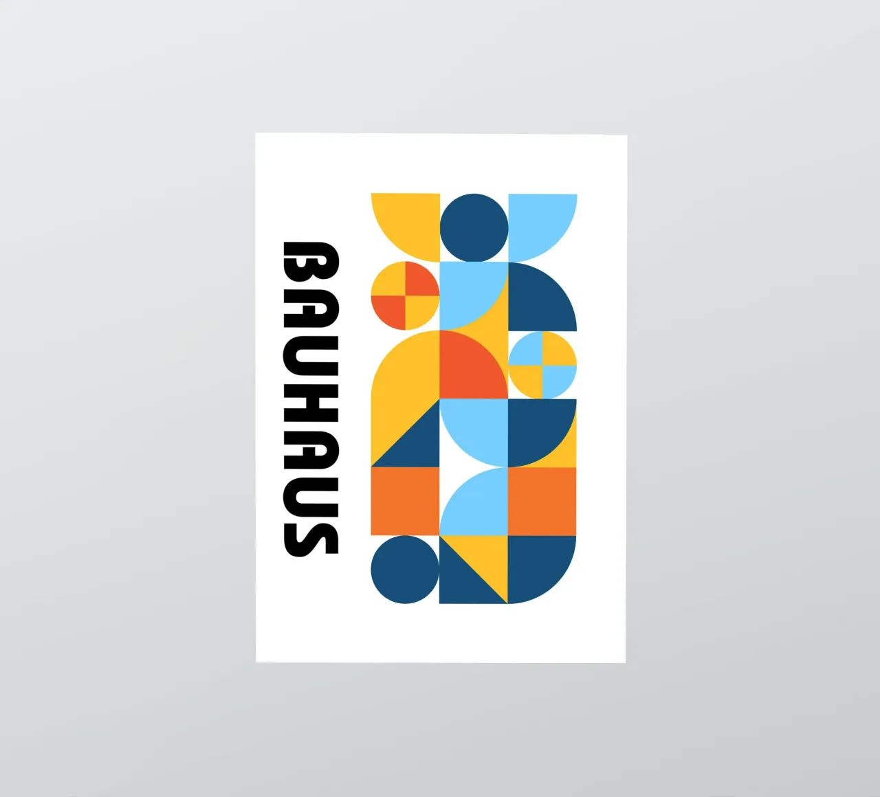 Bauhaus Geometric Pattern Abstract Print by Modernist Forms autocollant de NorwesClub