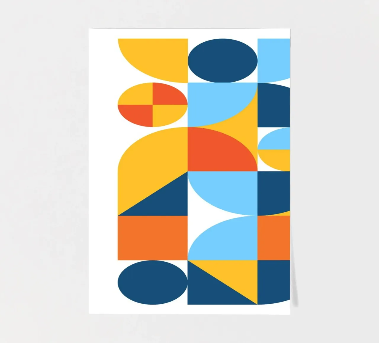 Bauhaus Geometric Pattern Abstract Print by Modernist Forms sticker sheet by NorwesClub