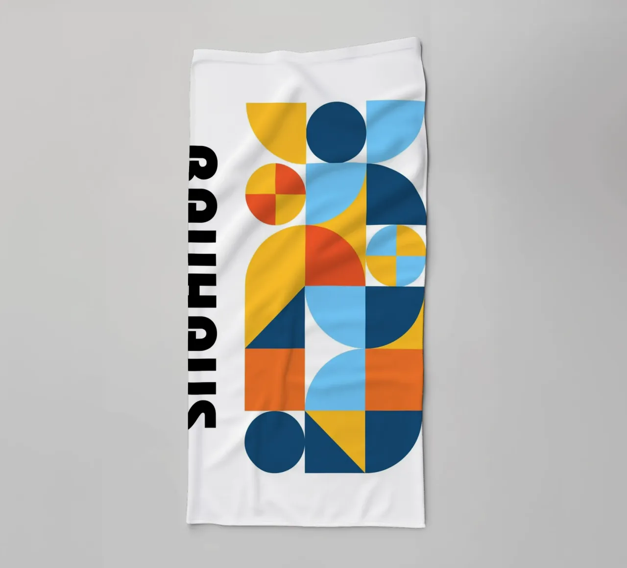 Bauhaus Geometric Pattern Abstract Print by Modernist Forms serviette de bain de NorwesClub