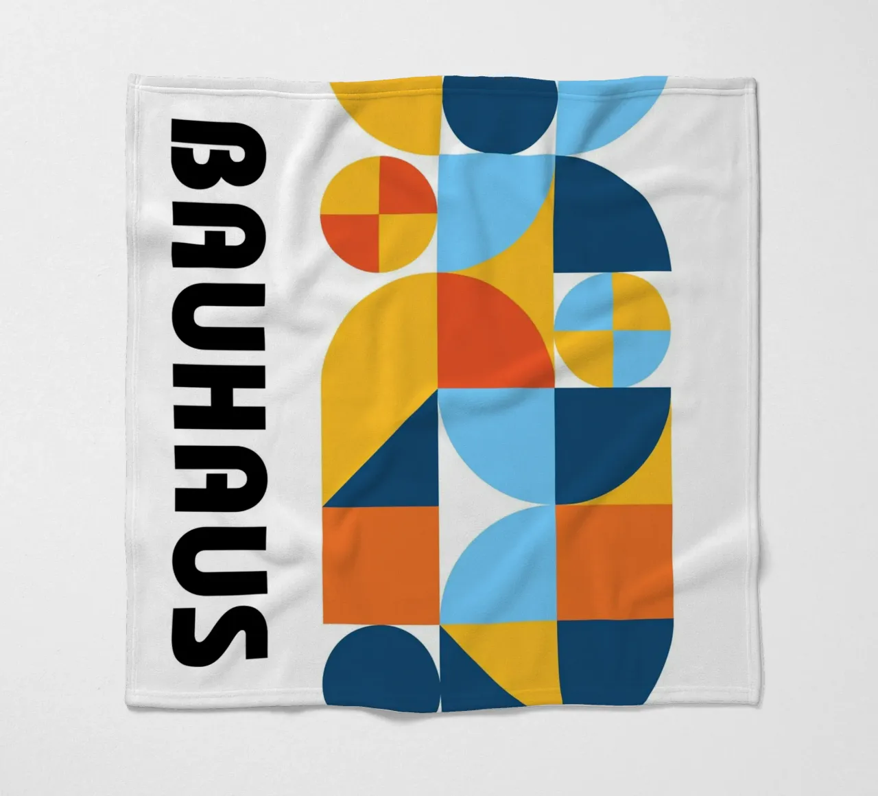 Bauhaus Geometric Pattern Abstract Print by Modernist Forms fleece blanket by NorwesClub