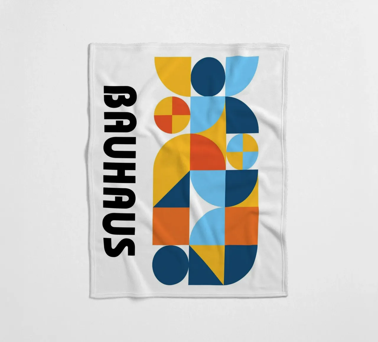Bauhaus Geometric Pattern Abstract Print by Modernist Forms fleece blanket by NorwesClub