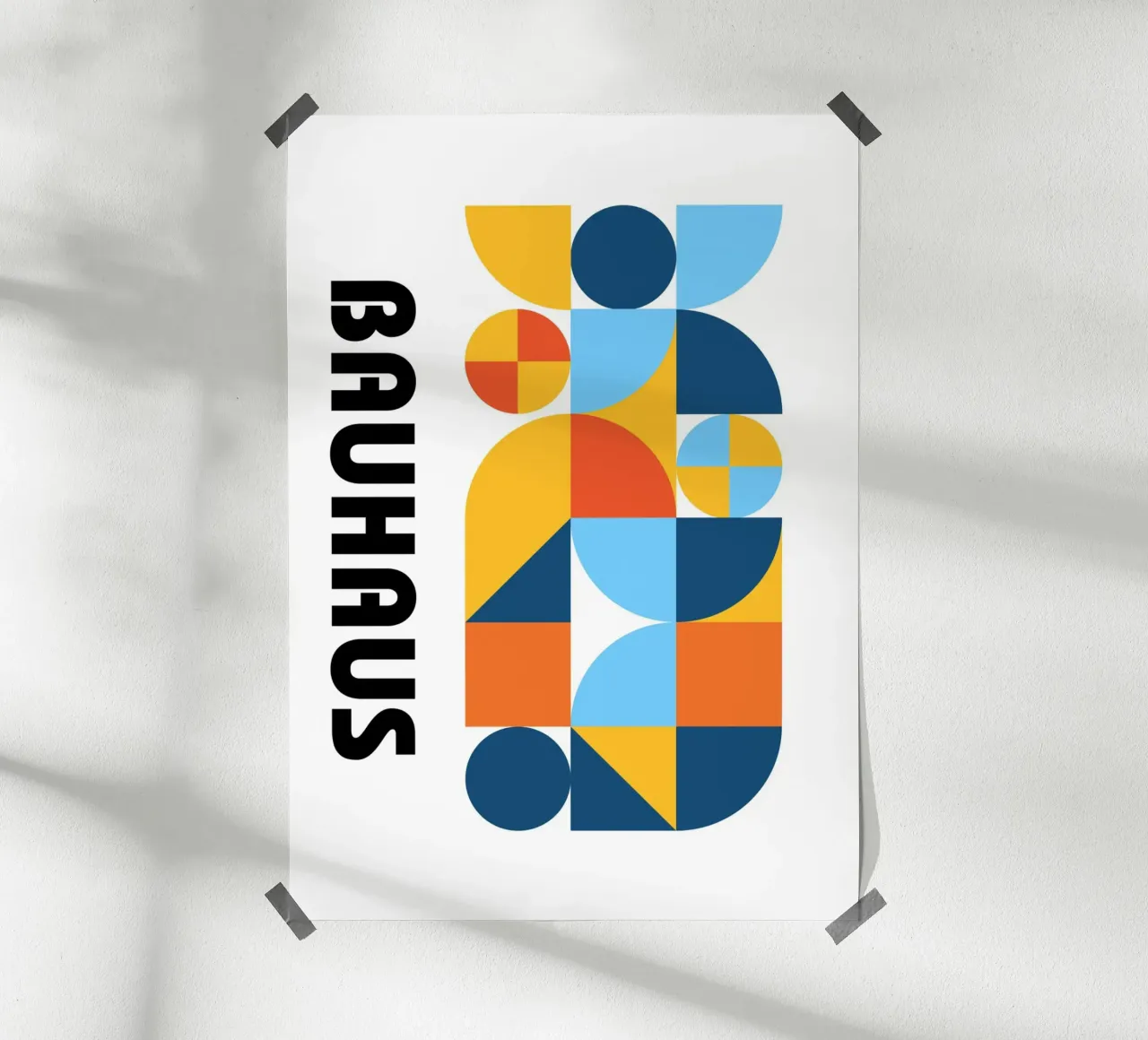 Stampa astratta con motivo geometrico Bauhaus di Modernist Forms carta hahnemühle da NorwesClub