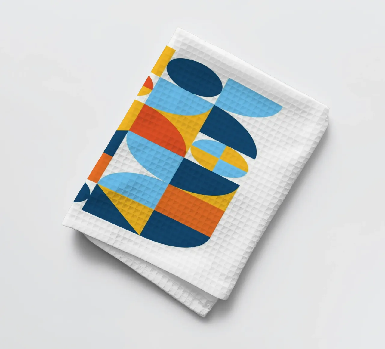 Stampa astratta con motivo geometrico Bauhaus di Modernist Forms canovaccio da cucina da NorwesClub