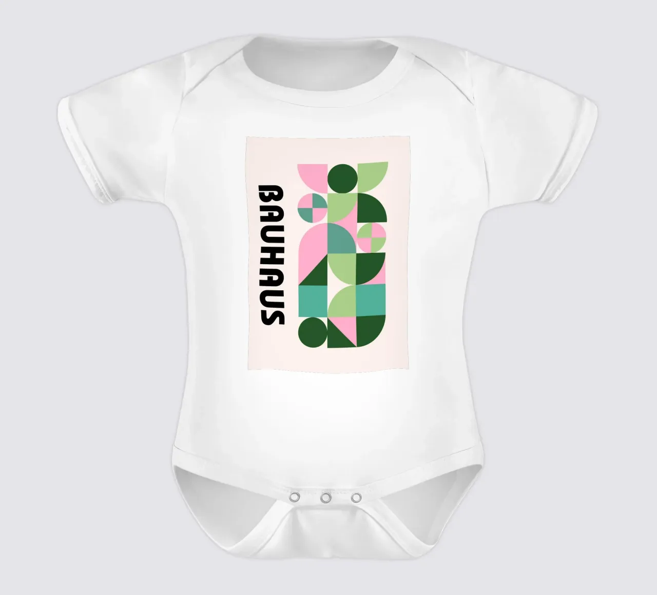 Bauhaus Geometric Abstract Pattern by Modernist Shapes, Pasado body de bebé de NorwesClub