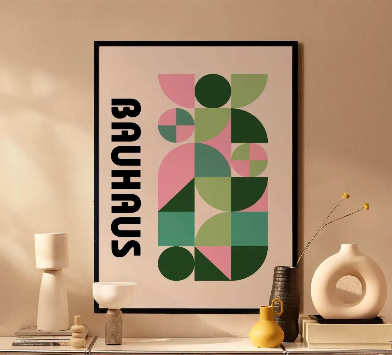 Bauhaus Geometric Abstract Pattern by Modernist Shapes, Pasado hahnemühle de NorwesClub