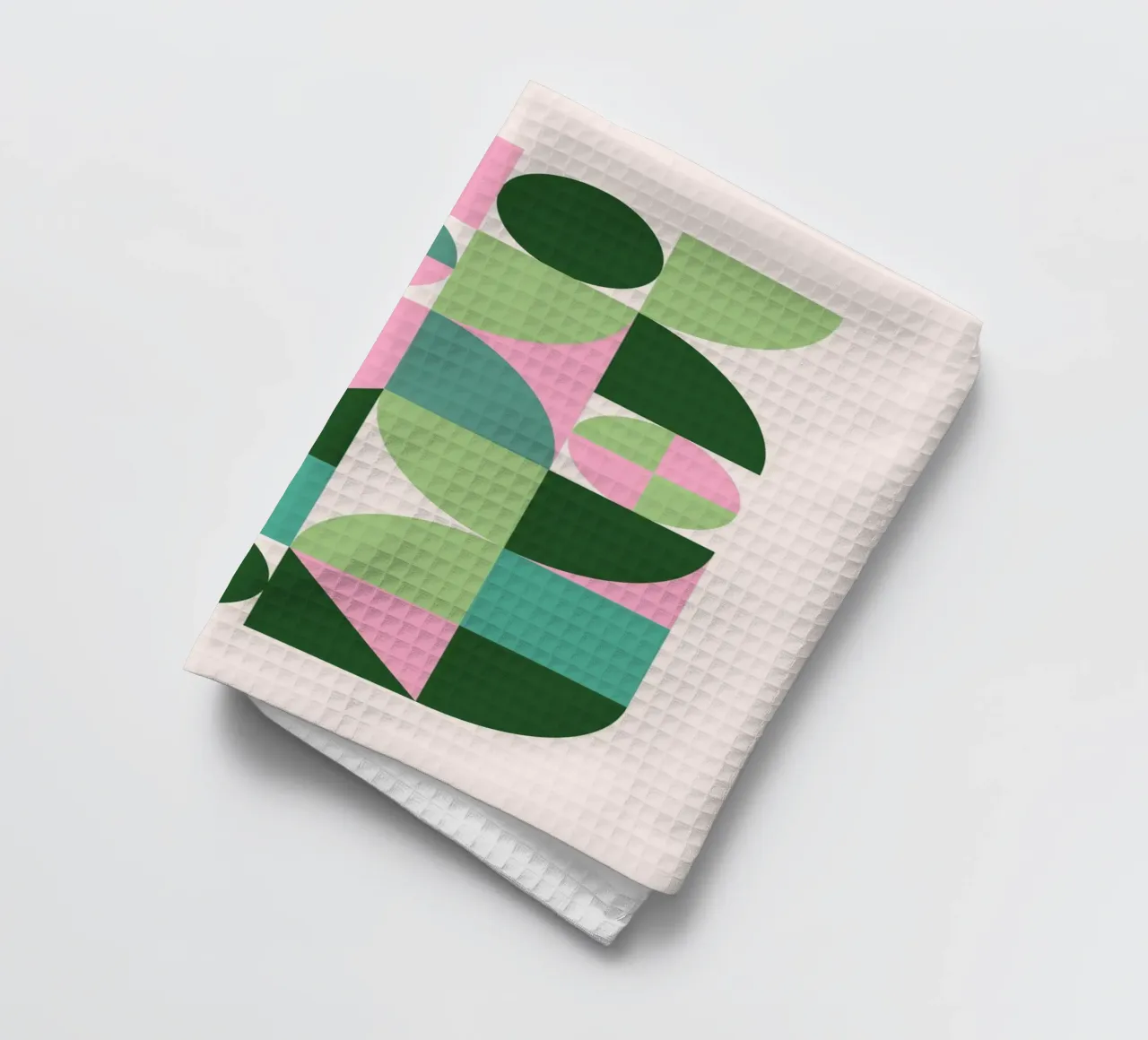 Bauhaus Geometric Abstract Pattern by Modernist Shapes, Past tea towel by NorwesClub