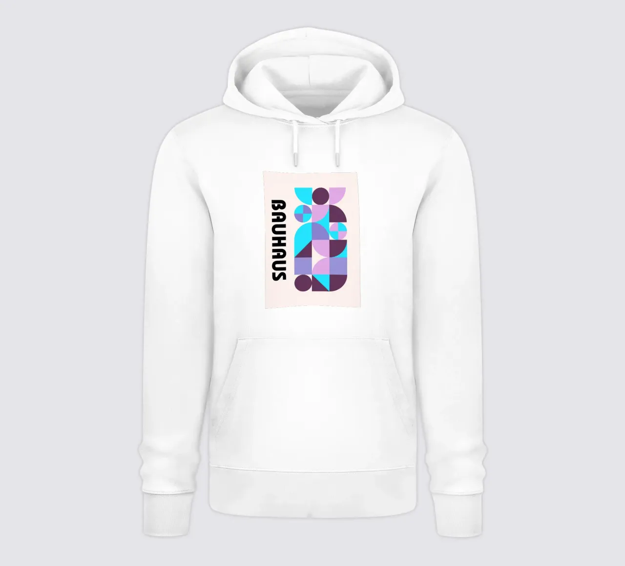Bauhaus Geometric Pattern Impresión abstracta de Modernist Forms, sudadera con capucha de NorwesClub
