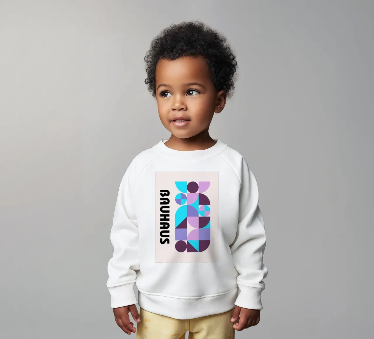 Bauhaus Geometric Pattern Impresión abstracta de Modernist Forms, sudadera de bebé de NorwesClub