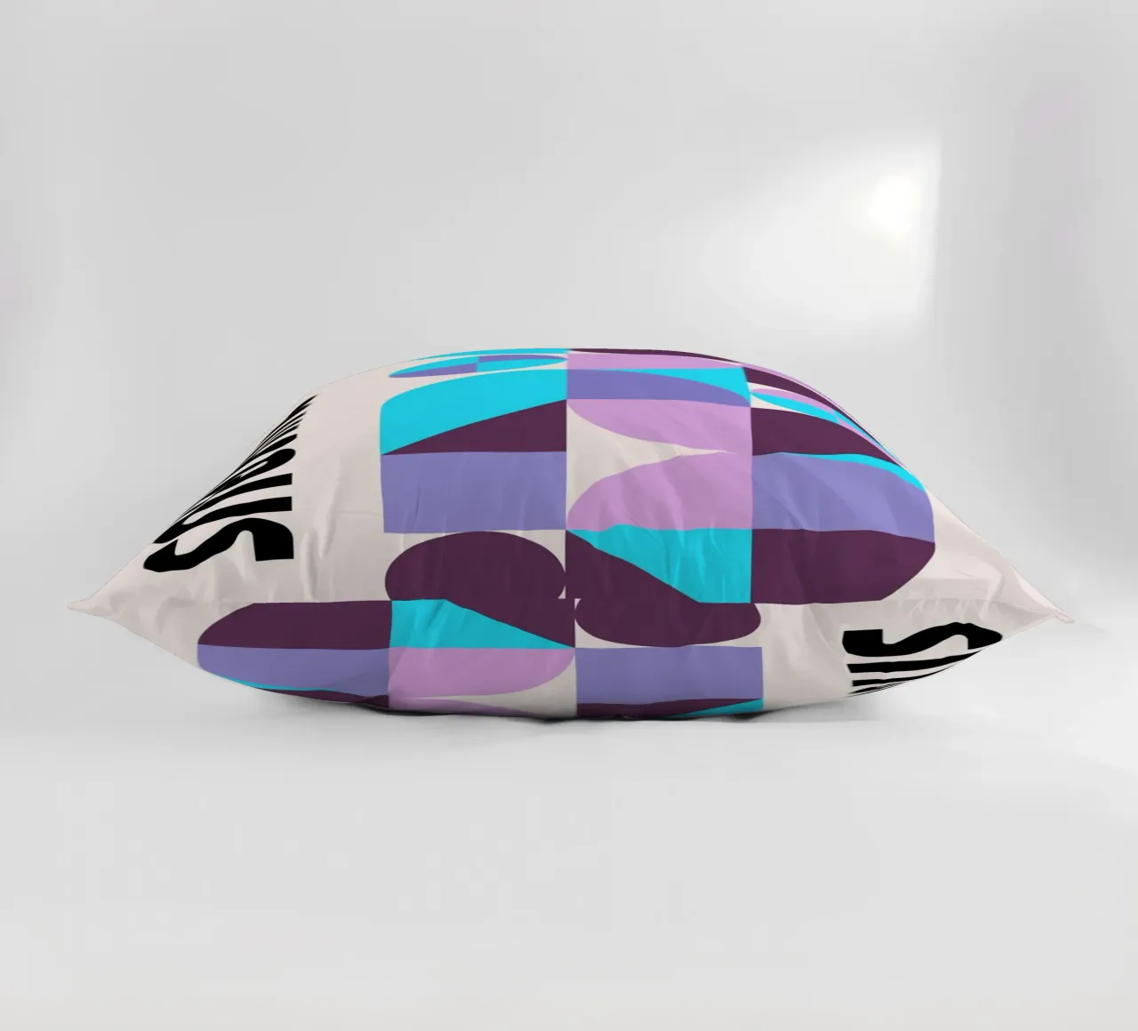 Bauhaus Geometric Pattern Abstract Print by Modernist Forms, decorative cushion by NorwesClub