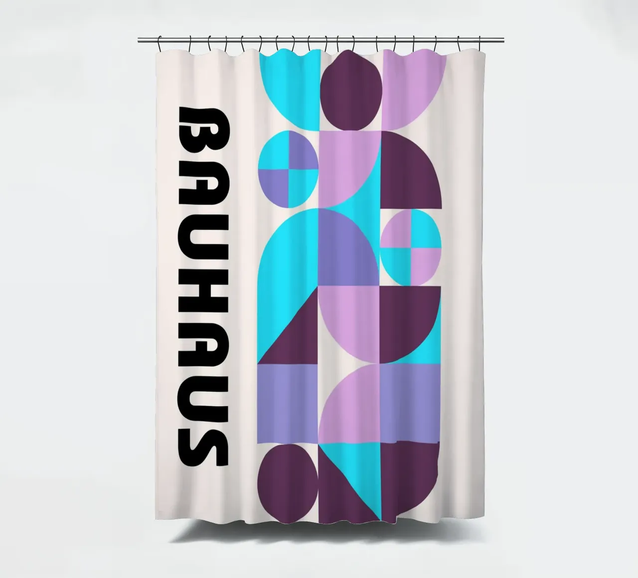 Bauhaus Geometric Pattern Abstract Print von Modernist Forms, Duschvorhang von NorwesClub