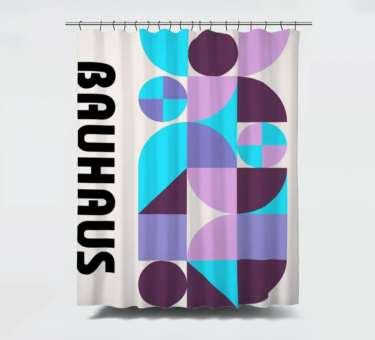 Bauhaus Geometric Pattern Abstract Print von Modernist Forms, Duschvorhang von NorwesClub