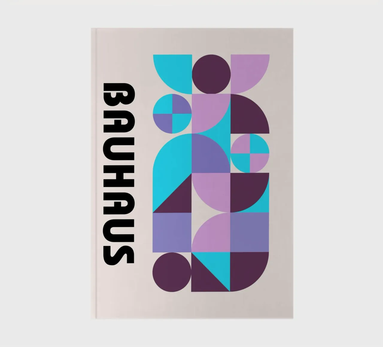 Bauhaus Geometric Pattern Abstract Print von Modernist Forms, Notizbuch von NorwesClub