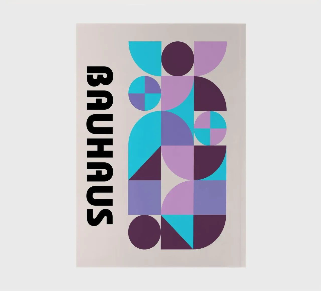 Bauhaus Geometric Pattern Abstract Print by Modernist Forms, notebook by NorwesClub