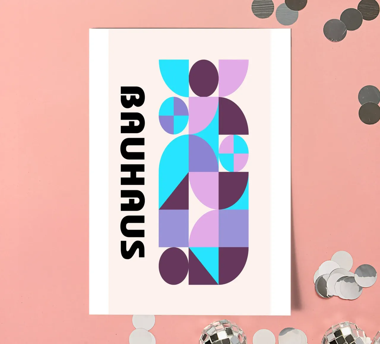 Bauhaus Geometric Pattern Abstract Print von Modernist Forms, Stickerbogen von NorwesClub