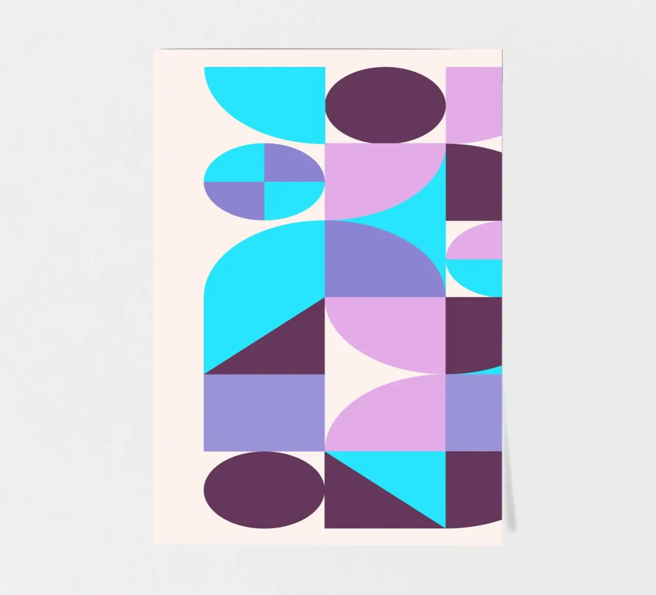 Bauhaus Geometric Pattern Abstract Print von Modernist Forms, Stickerbogen von NorwesClub