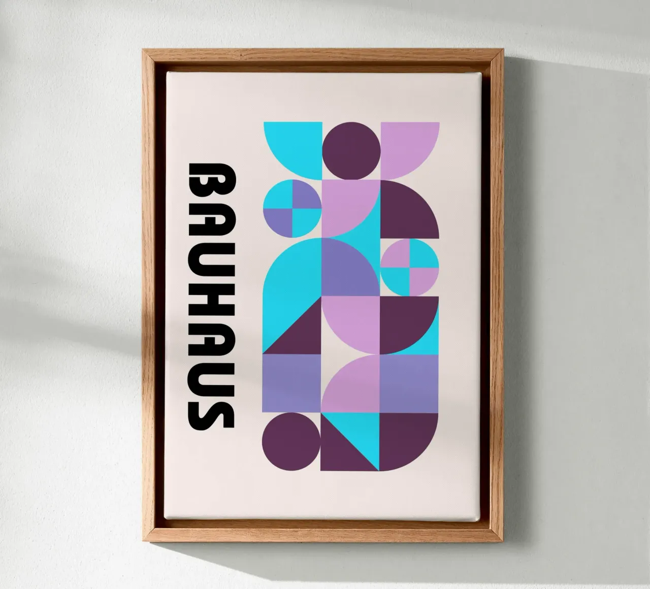 Bauhaus Geometric Pattern Abstract Print by Modernist Forms, canvas by NorwesClub