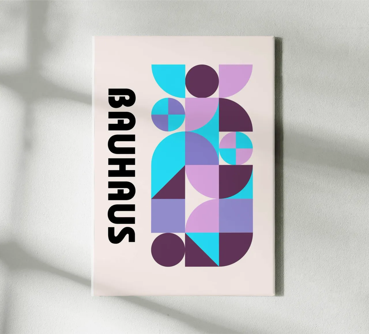 Bauhaus Geometric Pattern Abstract Print by Modernist Forms, canvas by NorwesClub