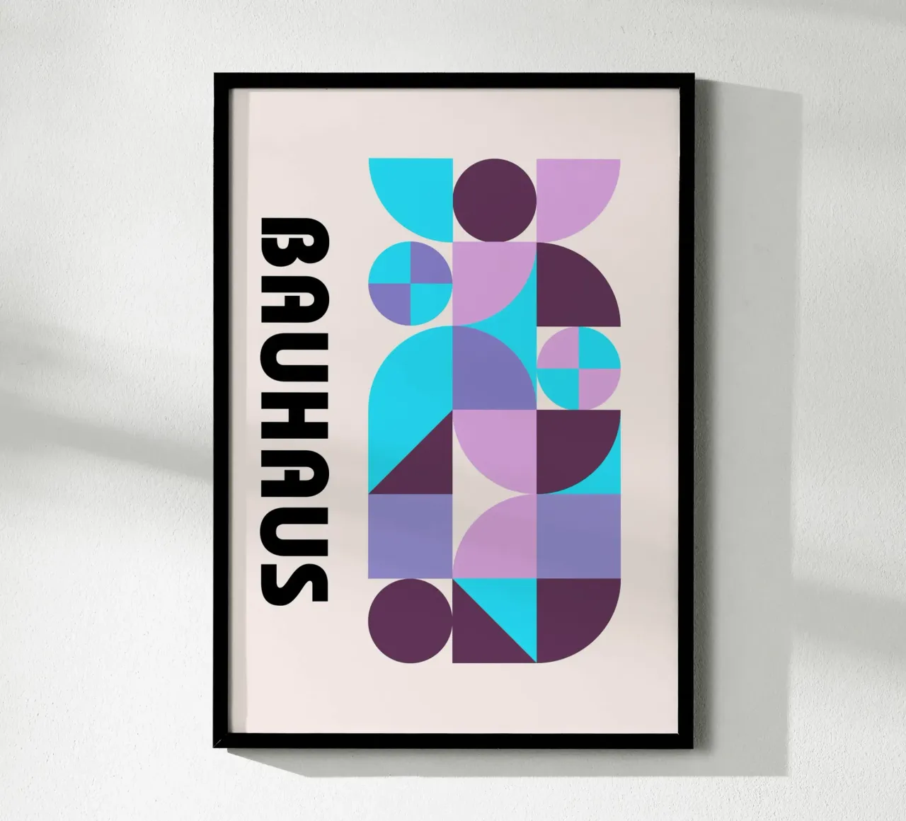 Stampa astratta con motivo geometrico Bauhaus di Modernist Forms, carta hahnemühle da NorwesClub