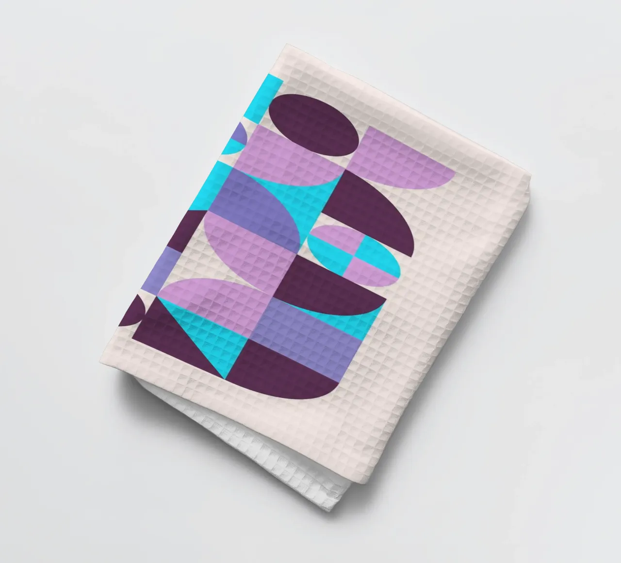 Bauhaus Geometric Pattern Abstract Print by Modernist Forms, torchon de NorwesClub