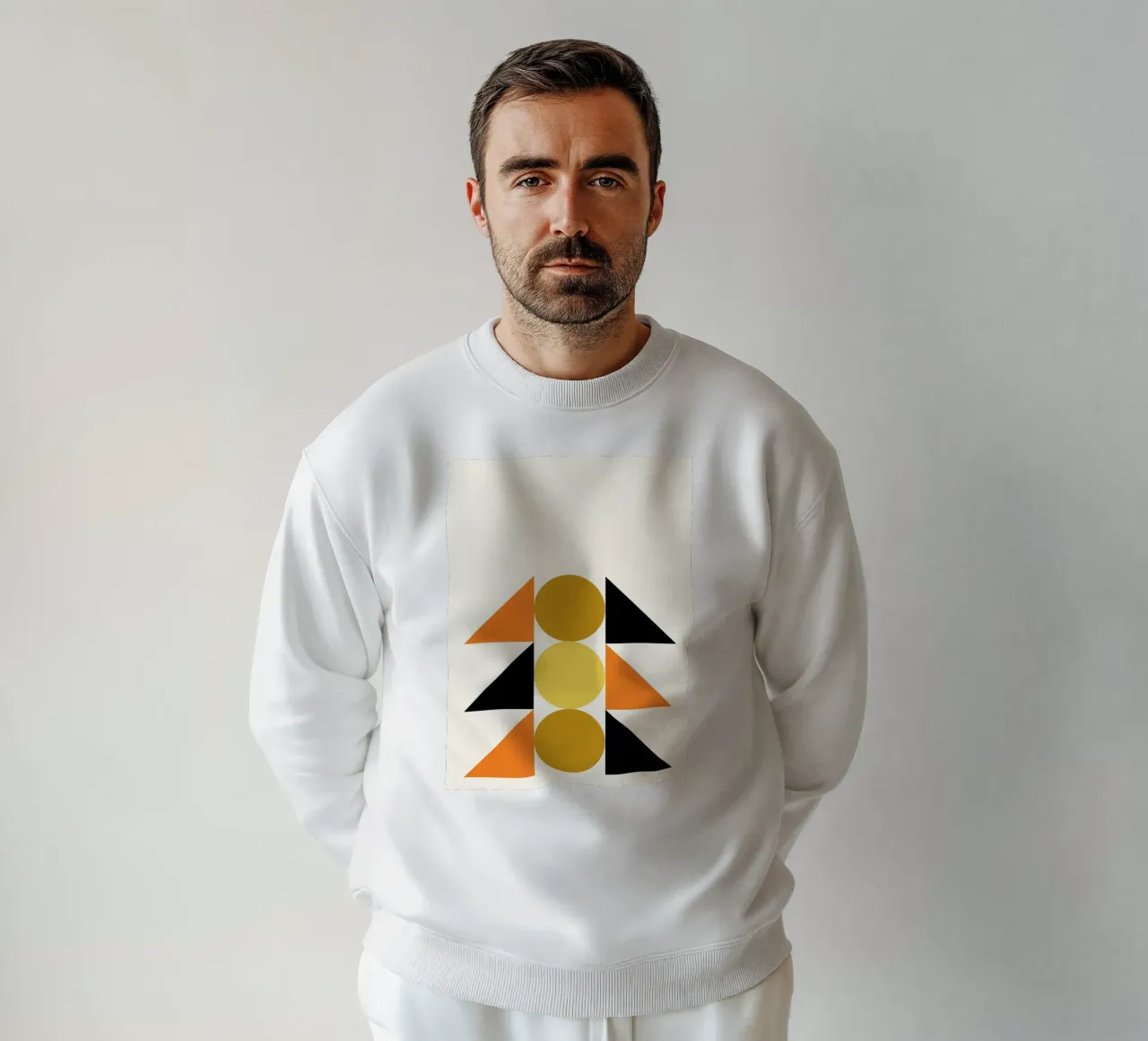 Forme geometriche astratte Bauhaus di Circles & Triangles felpa da NorwesClub