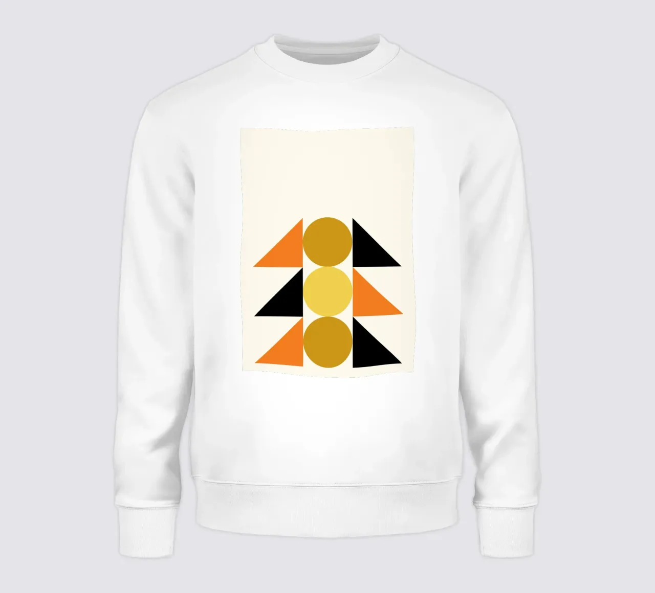 Forme geometriche astratte Bauhaus di Circles & Triangles felpa da NorwesClub