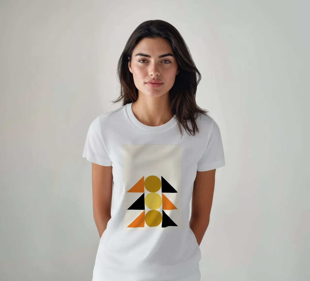 Forme geometriche astratte Bauhaus di Circles & Triangles t-shirt da NorwesClub