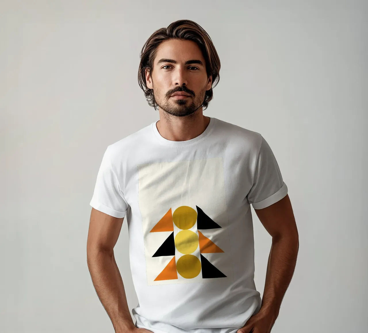 Forme geometriche astratte Bauhaus di Circles & Triangles t-shirt da NorwesClub