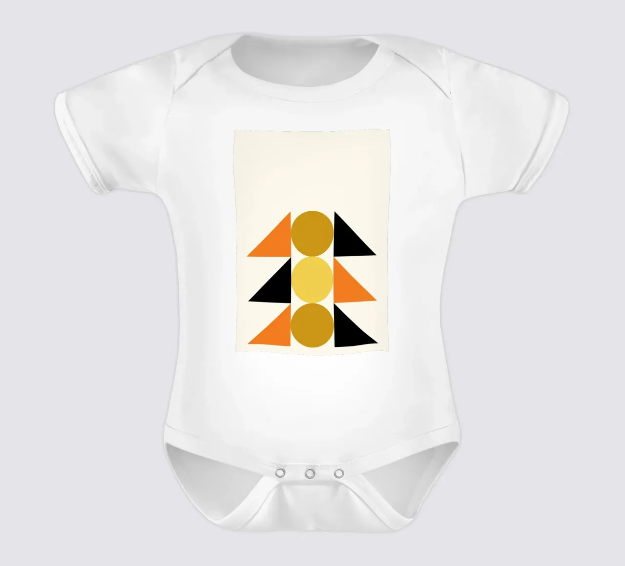 Forme geometriche astratte Bauhaus di Circles & Triangles body neonato maniche corte da NorwesClub