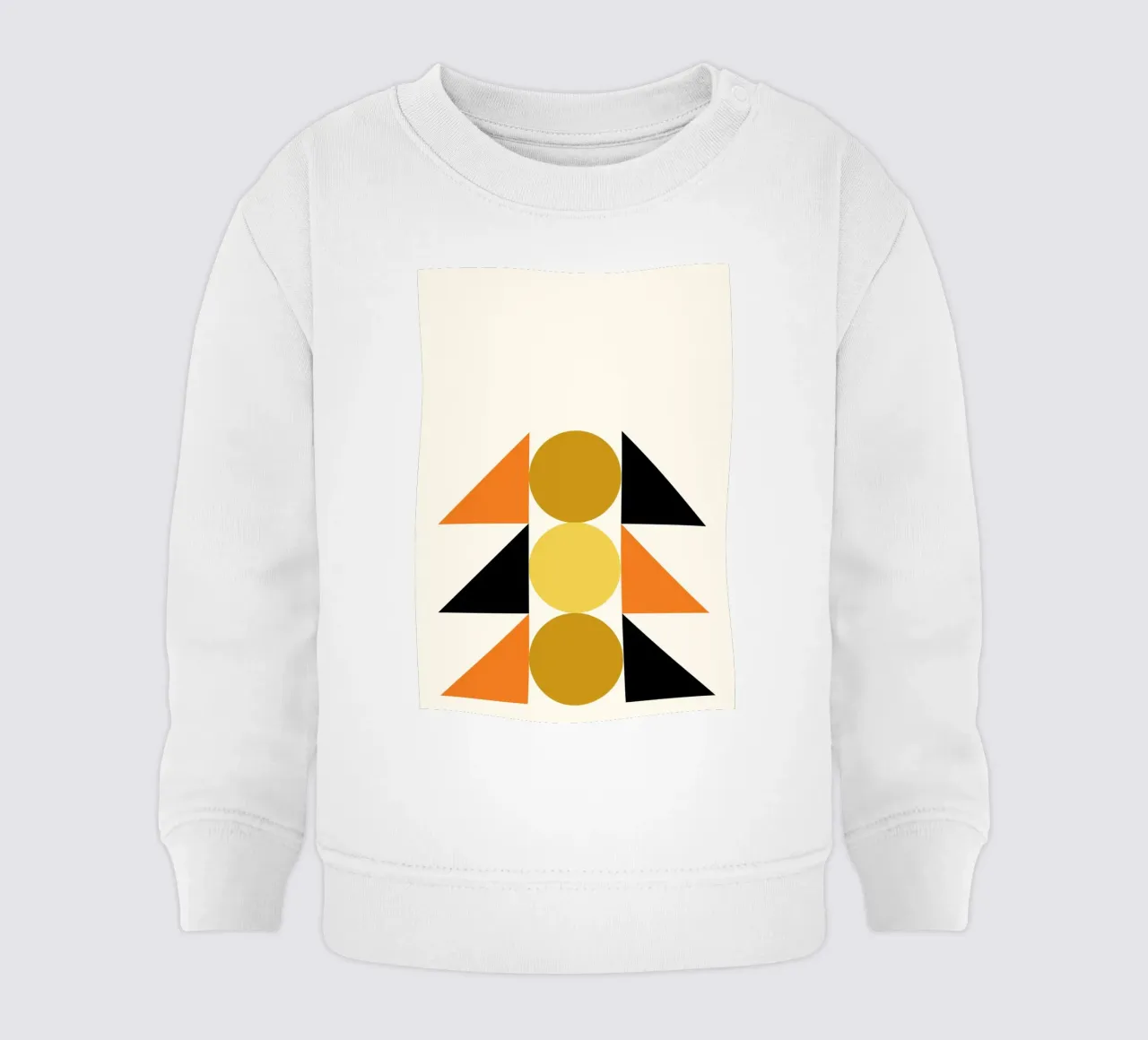 Forme geometriche astratte Bauhaus di Circles & Triangles felpa neonato da NorwesClub