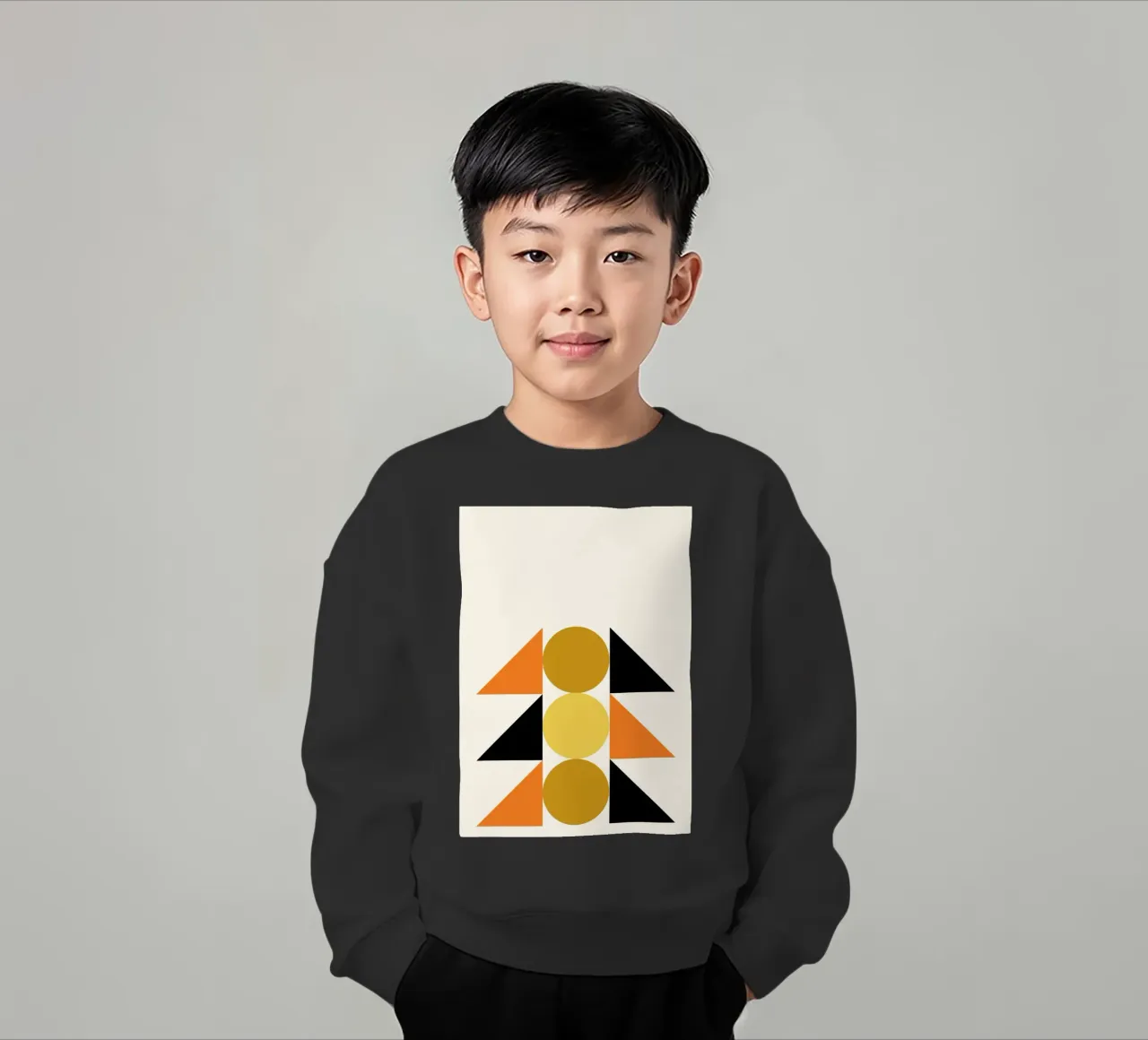 Forme geometriche astratte Bauhaus di Circles & Triangles felpa bambino da NorwesClub