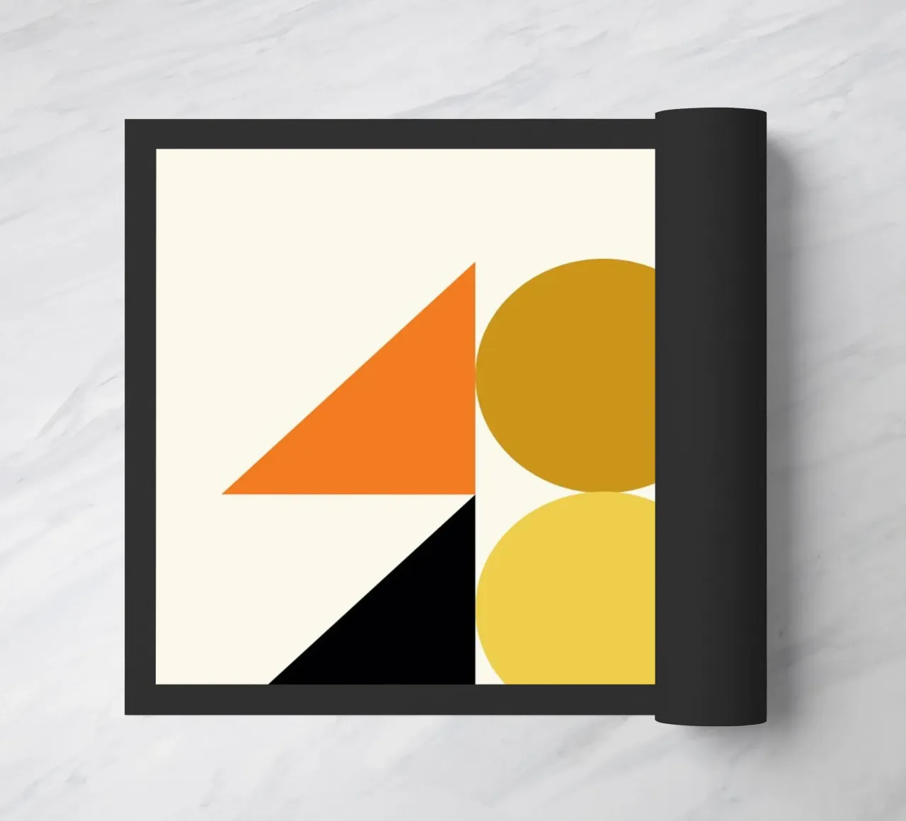 Forme geometriche astratte Bauhaus di Circles & Triangles zerbino da NorwesClub