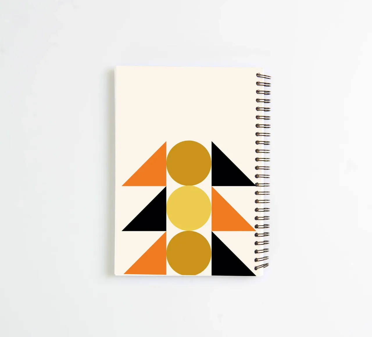 Bauhaus Abstract Geometric Forms by Circles & Triangles spiral notebook by NorwesClub