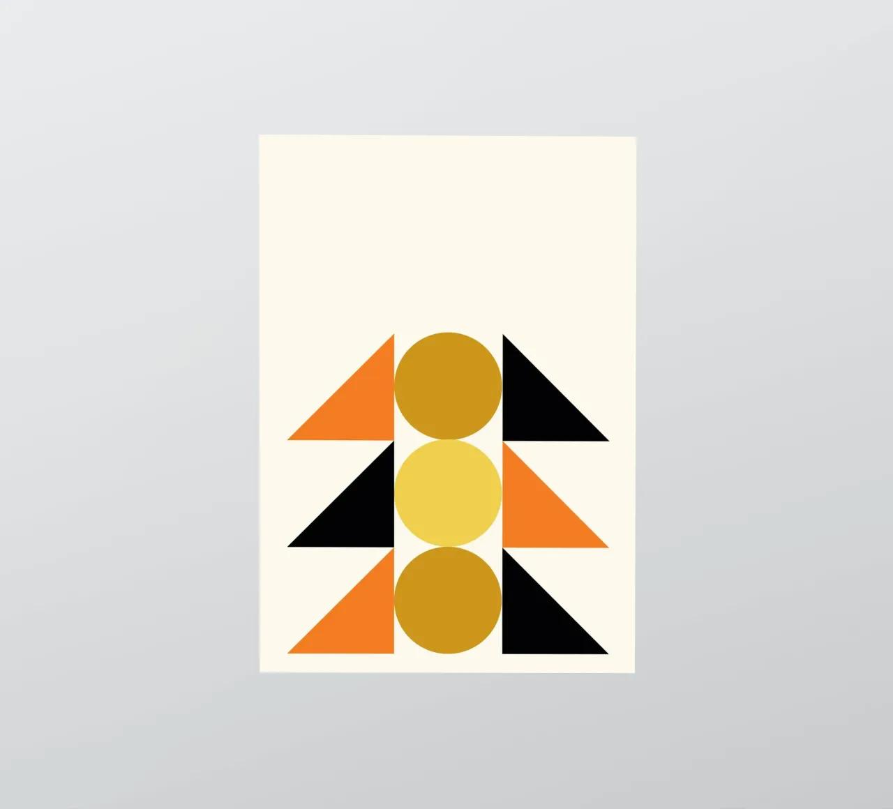 Forme geometriche astratte Bauhaus di Circles & Triangles adesivo da NorwesClub