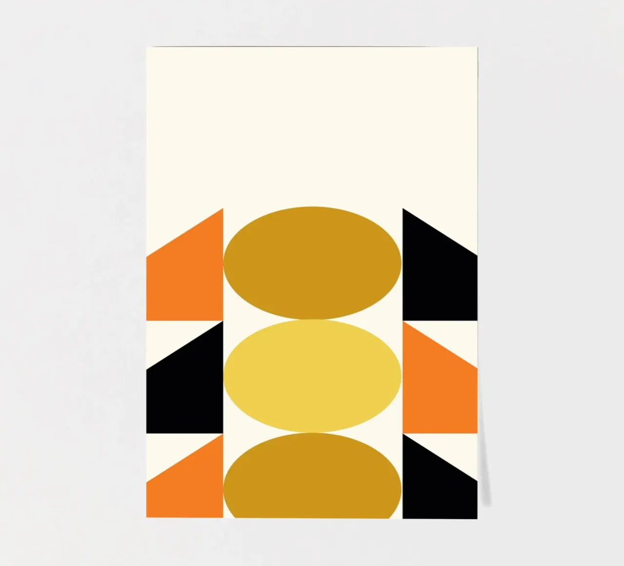 Forme geometriche astratte Bauhaus di Circles & Triangles foglio adesivo da NorwesClub