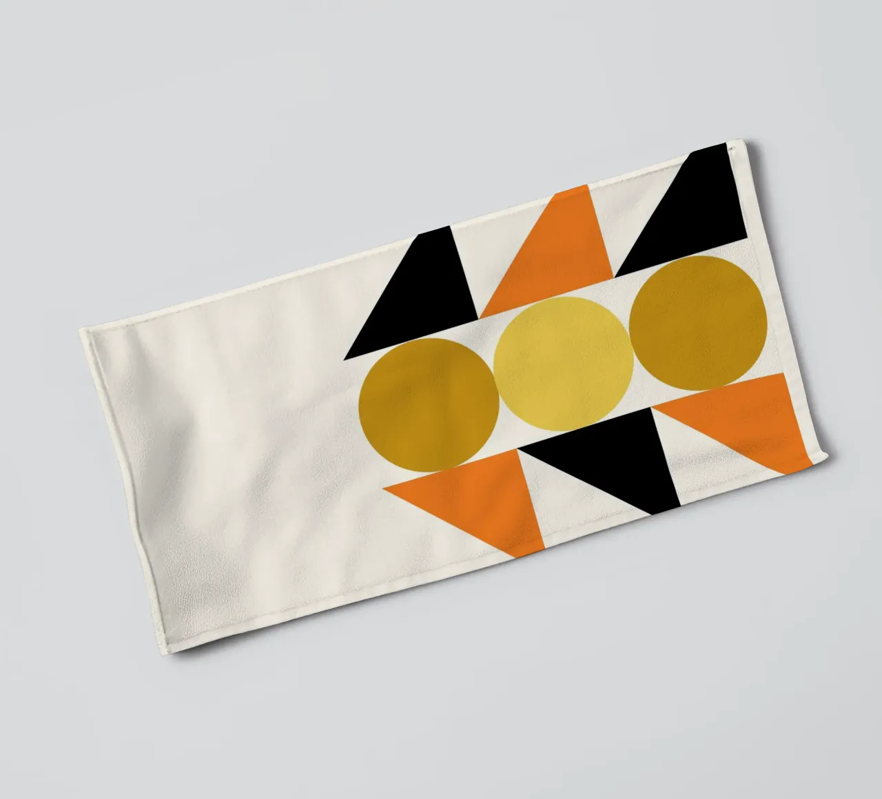 Bauhaus Abstract Geometric Forms by Circles & Triangles towel by NorwesClub