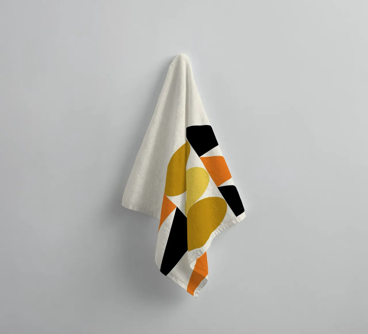 Bauhaus Abstract Geometric Forms by Circles & Triangles towel by NorwesClub