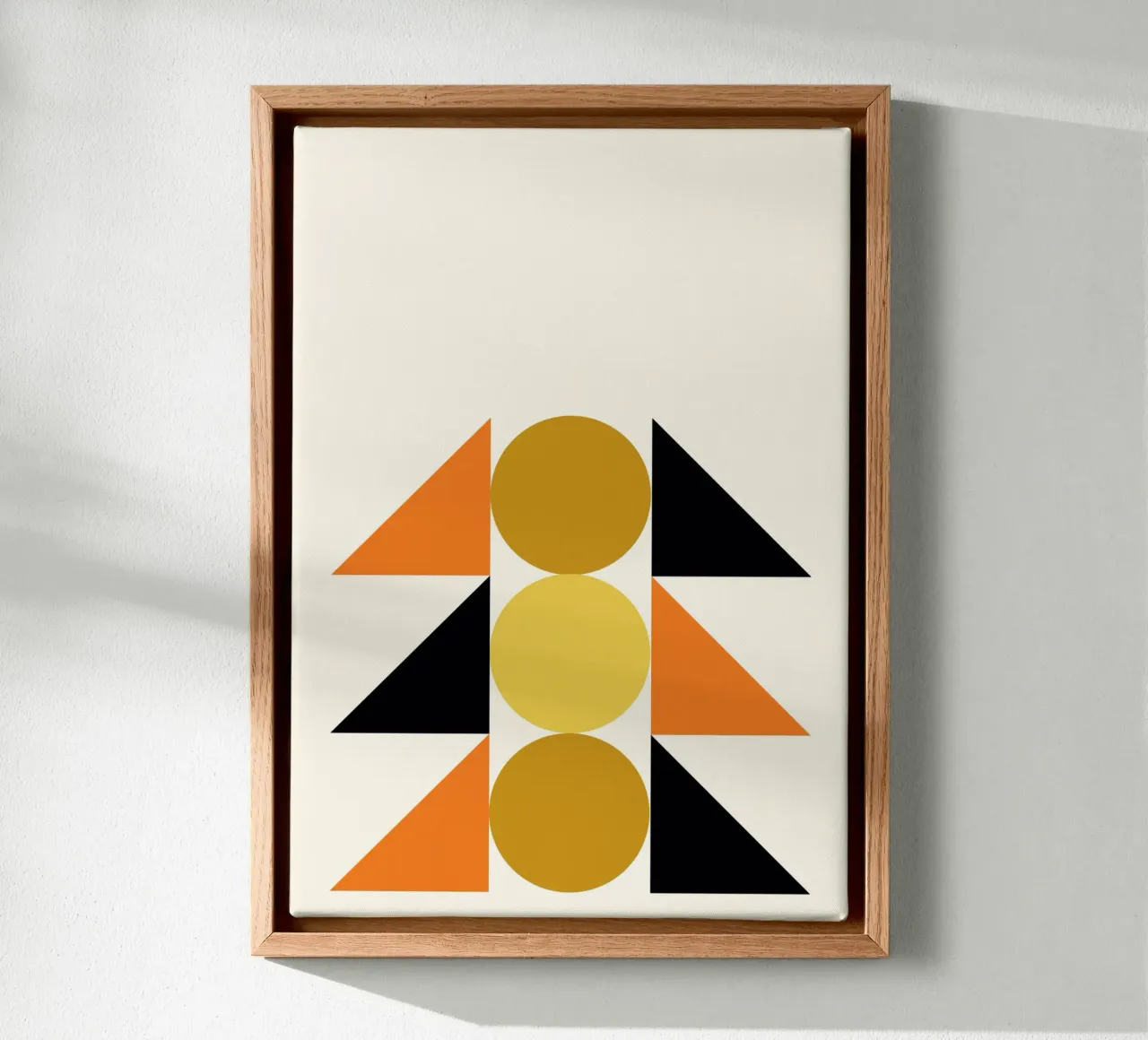 Bauhaus Abstract Geometric Forms by Circles & Triangles canvas by NorwesClub
