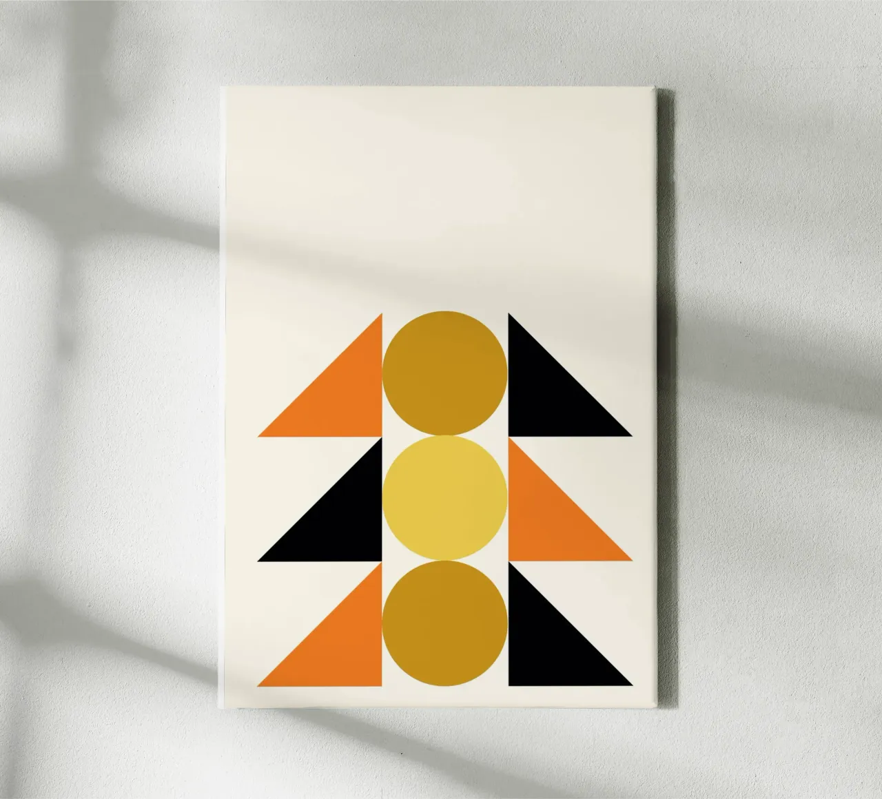 Bauhaus Abstract Geometric Forms by Circles & Triangles canvas by NorwesClub