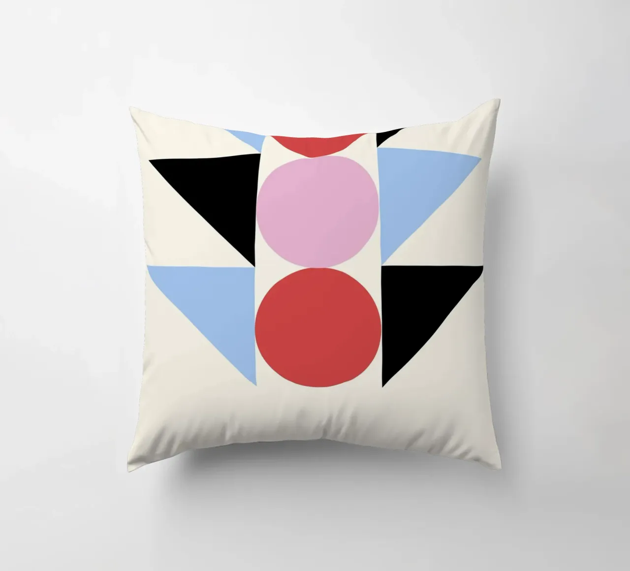 Arte geometrica astratta Bauhaus di Circles & Triangles, Prima cuscino da NorwesClub