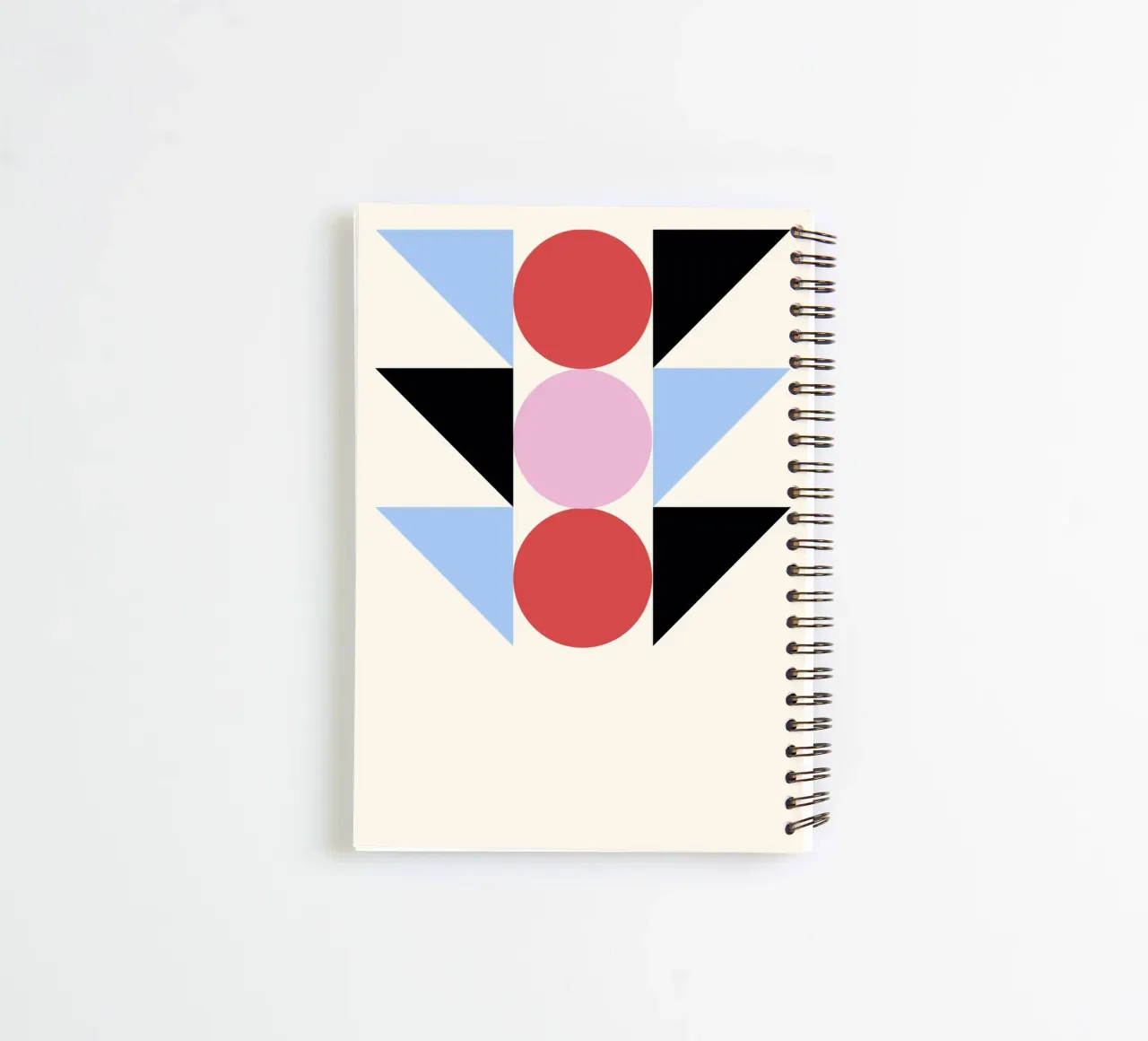 Bauhaus Abstract Geometric Art by Circles & Triangles, Prima spiral notebook by NorwesClub