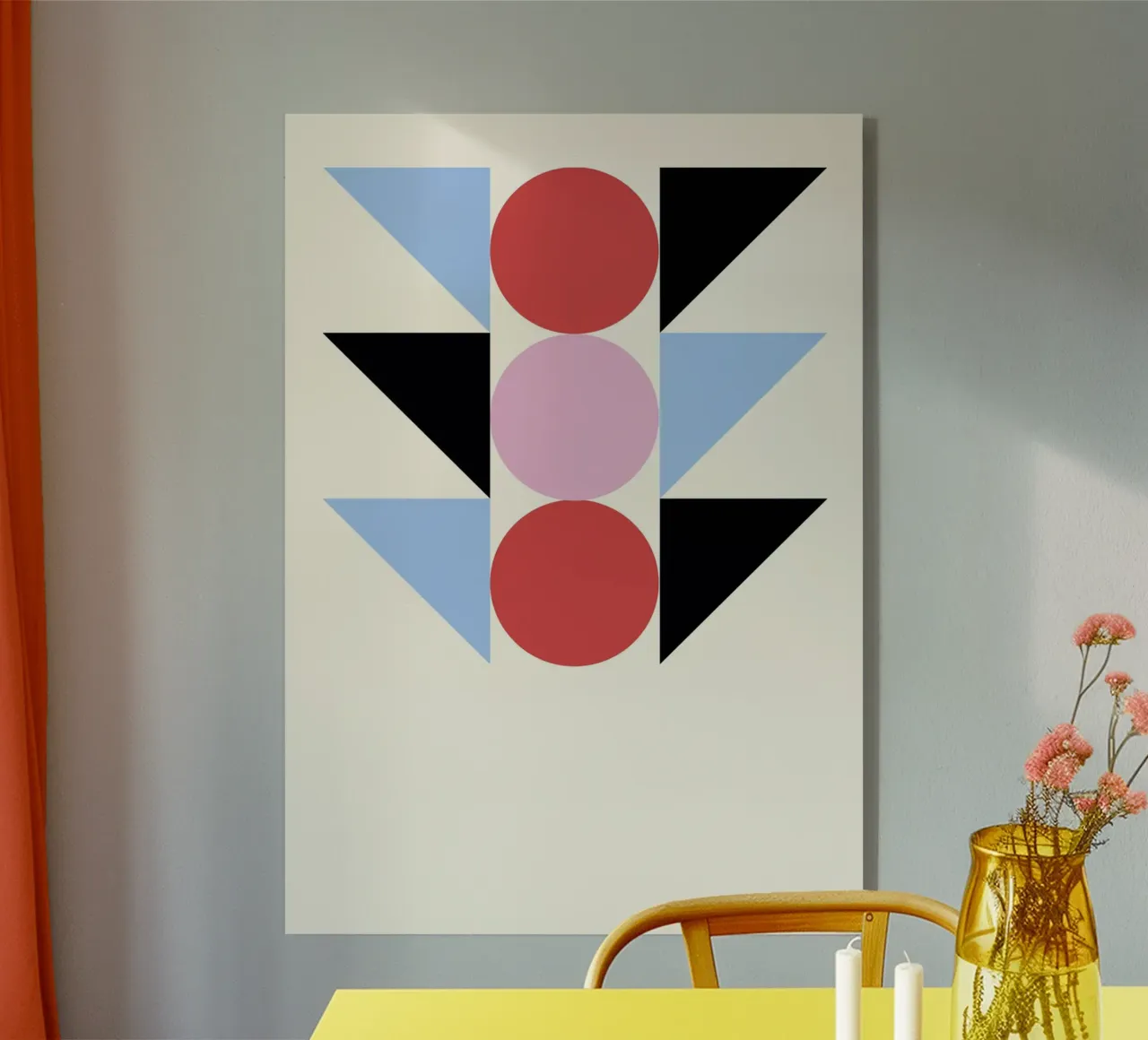 Bauhaus Abstract Geometric Art by Circles & Triangles, Prima acrylic glass by NorwesClub