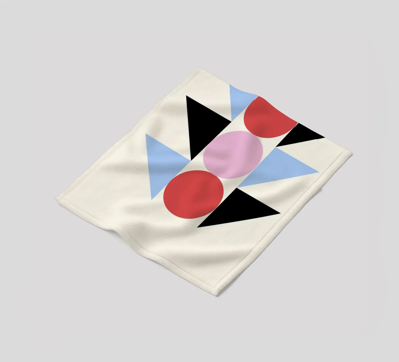 Arte geometrica astratta Bauhaus di Circles & Triangles, Prima coperta in pile da NorwesClub