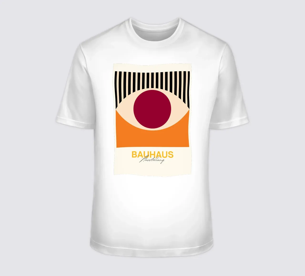 Bauhaus Eye Abstract Art Print by Modernist Geometric Forms t-shirt de NorwesClub