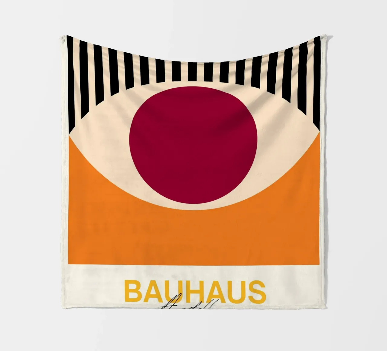 Bauhaus Eye Abstract Art Print by Modernist Geometric Forms fleece blanket by NorwesClub