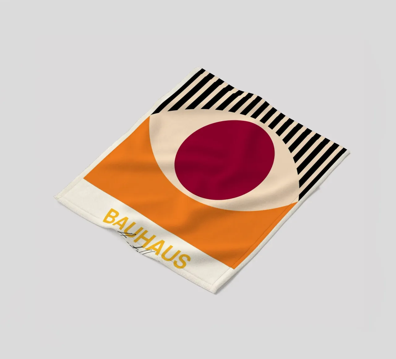 Bauhaus Eye Abstract Art Print by Modernist Geometric Forms fleece blanket by NorwesClub