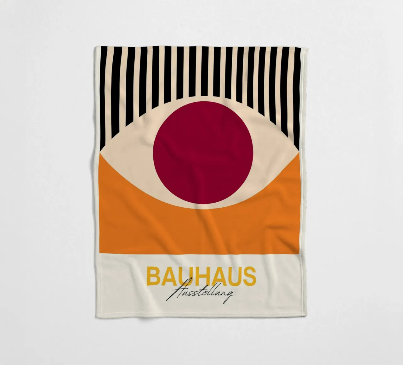 Bauhaus Eye Abstract Art Print by Modernist Geometric Forms fleece blanket by NorwesClub