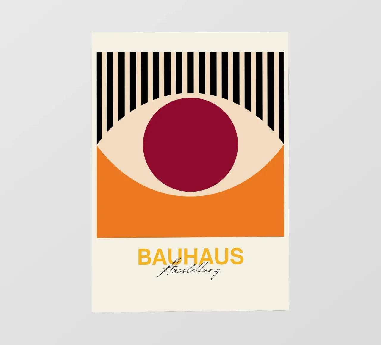 Bauhaus Eye Abstract Art Print by Modernist Geometric Forms backlit film by NorwesClub