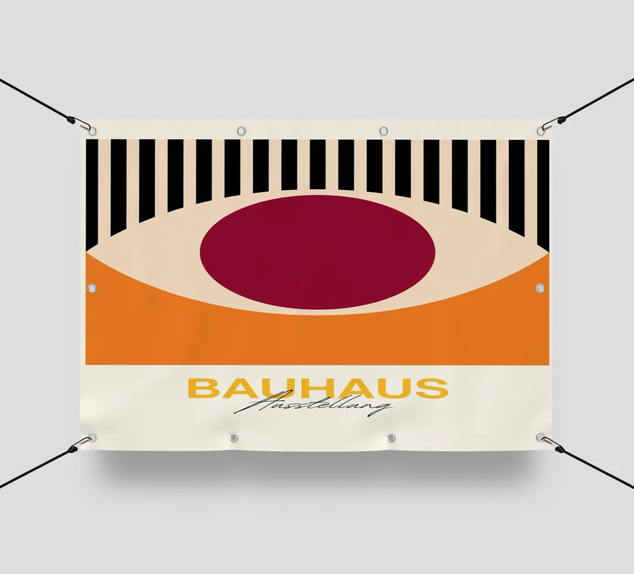 Bauhaus Eye Abstract Art Print by Modernist Geometric Forms pvc cover by NorwesClub