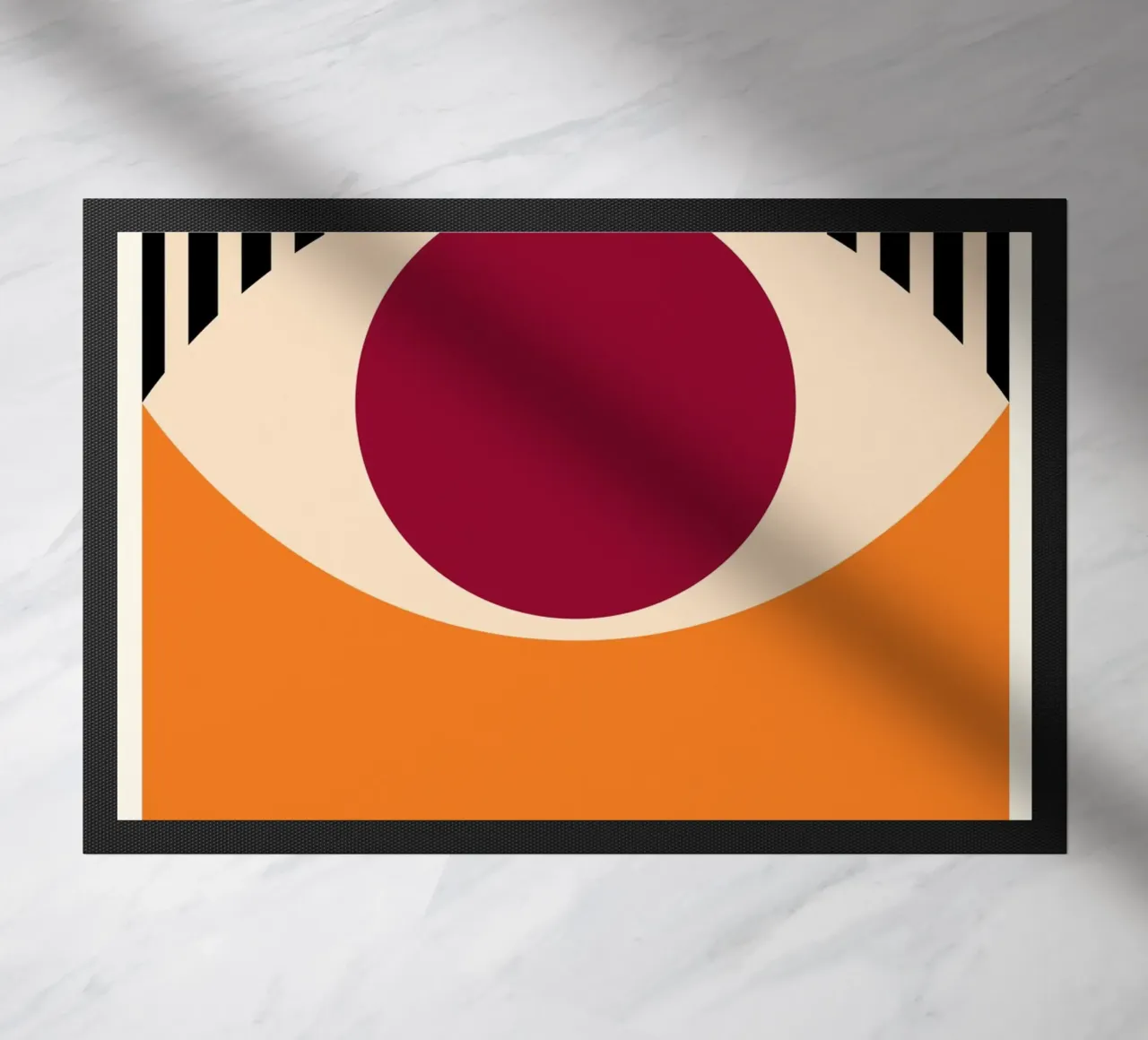 Bauhaus Eye Abstract Art Print by Modernist Geometric Forms paillasson de NorwesClub